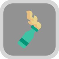 Bottle Flat round corner Icon Design vector