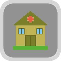Building Flat round corner Icon Design vector