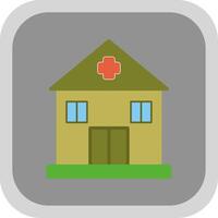 Building Flat round corner Icon Design vector