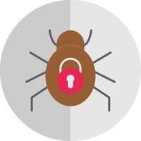 Security Bug Flat Scale Icon Design vector