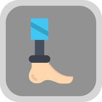 Prosthetic Flat round corner Icon Design vector