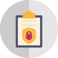 Security Report Flat Scale Icon Design vector