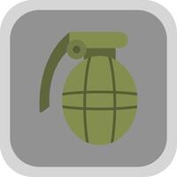 Grenade Flat round corner Icon Design vector