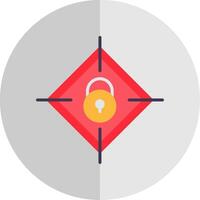 Target Secure Flat Scale Icon Design vector