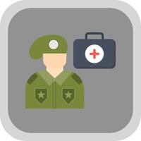 Medic Flat round corner Icon Design vector