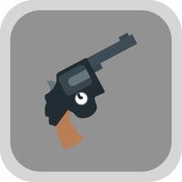 Gun Flat round corner Icon Design vector