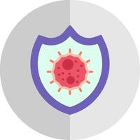 Bacteria Flat Scale Icon Design vector