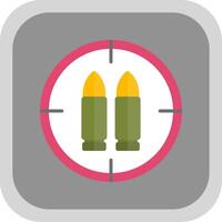 Ammo Flat round corner Icon Design vector