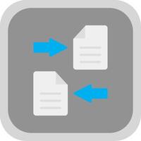 File Sharing Flat round corner Icon Design vector