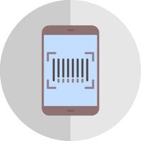 Barcode Scan Flat Scale Icon Design vector