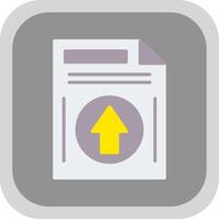 Upload File Flat round corner Icon Design vector