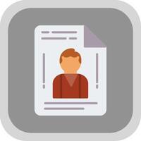 Personal File Flat round corner Icon Design vector