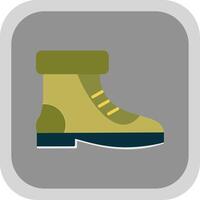 Boot Flat round corner Icon Design vector