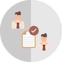 Conclusion Of Contract Flat Scale Icon Design vector