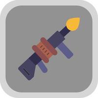 Grenade Launcher Flat round corner Icon Design vector