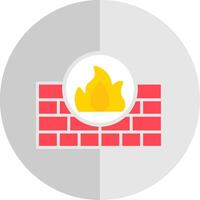 Firewall Flat Scale Icon Design vector