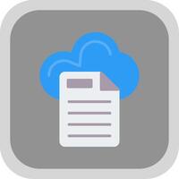 Cloud Data Flat round corner Icon Design vector