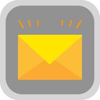 Letter Flat round corner Icon Design vector