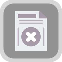 Delete Button Flat round corner Icon Design vector