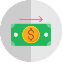 enviar dinero plano escala icono diseño vector