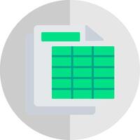 Spreadsheet Flat Scale Icon Design vector