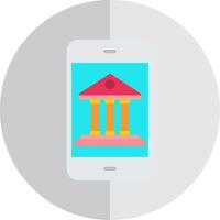 móvil bancario plano escala icono diseño vector