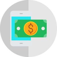 Mobile Money Flat Scale Icon Design vector