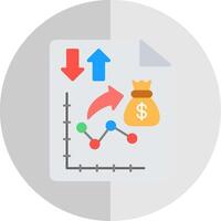 dinero estrategia plano escala icono diseño vector