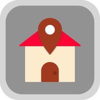 Home Location Flat round corner Icon Design vector