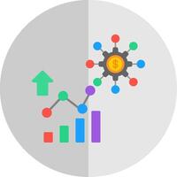 Business Chart Flat Scale Icon Design vector