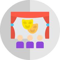 Theater Flat Scale Icon Design vector