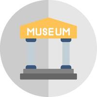 Museum Flat Scale Icon Design vector