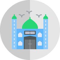 Mosque Flat Scale Icon Design vector