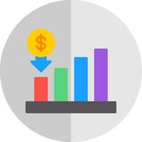 Interest Rate Flat Scale Icon Design vector