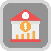 Savings Flat round corner Icon Design vector