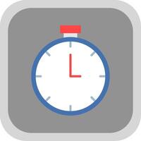 Timer Flat round corner Icon Design vector