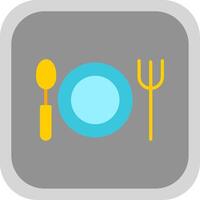 Plates Flat round corner Icon Design vector