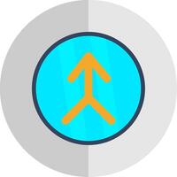 Merge Flat Scale Icon Design vector