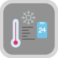 Temperature Control Flat round corner Icon Design vector