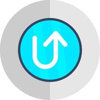 U Turn Flat Scale Icon Design vector