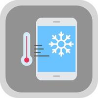 Thermostat Flat round corner Icon Design vector