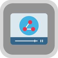 Browser Flat round corner Icon Design vector
