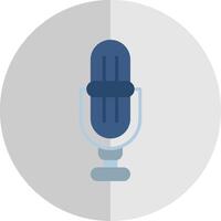 Microphone Flat Scale Icon Design vector