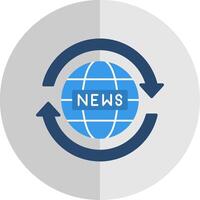 News Report Flat Scale Icon Design vector