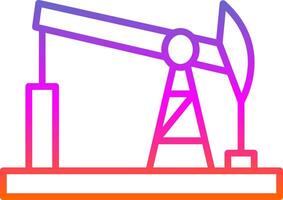 Drilling Rig Line Gradient Icon Design vector