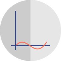 Wave Chart Flat Scale Icon Design vector