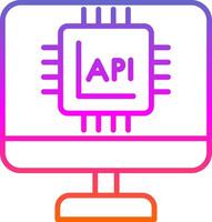 Api Interface Line Gradient Icon Design vector