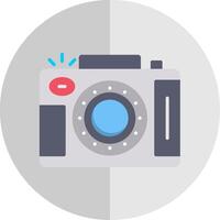 Dslr Camera Flat Scale Icon Design vector