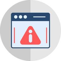 Warning Flat Scale Icon Design vector