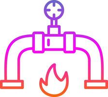 Gas PipeLine Circle Multi Circle Line Gradient Icon Design vector